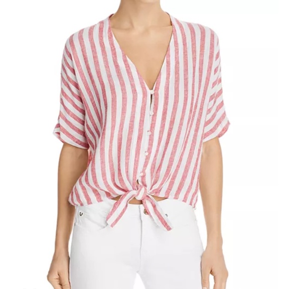 Rails Thea Carmine Stripe Toe Front Top - Picture 1 of 5